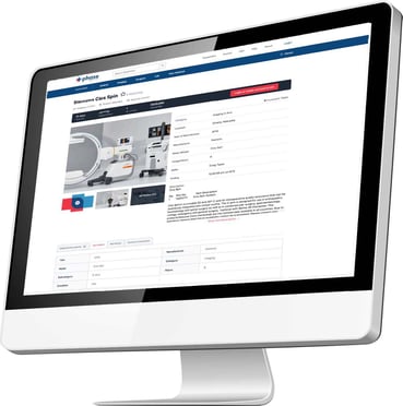 Phase medical website computer screen